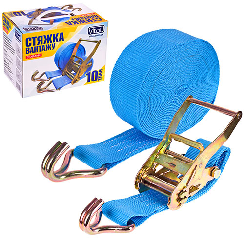 Стяжка груза 10Т. ST-200-10 BL 75мм х 10м (color box) (ST-200-10 BL)