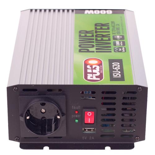 Преобразователь напряжения PULSO12V-220V/600W/чистая синусоида/ (ISU-620)