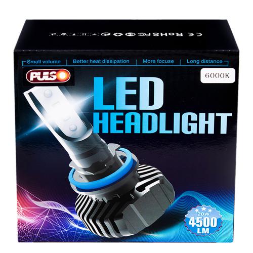 Лампы PULSO S1 PLUS/H11/LED-chips CSP/9-32v2*20w/4500Lm/6500K (S1 PLUS-H11)