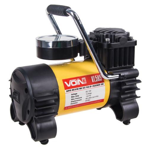 Компрессор автомобильный "VOIN" VL-585 150psi/15A/40л/прикур./переходник на клеммы (VL-585)