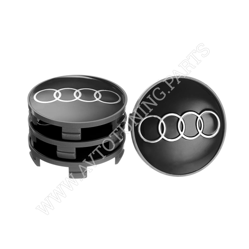 Заглушка колісного диска AUDI 69x65 сірий метал (4шт.) (50020)