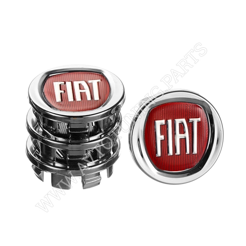 Заглушка колесного диска Fiat 49x43 серый ABS пластик (4шт.) (50013)