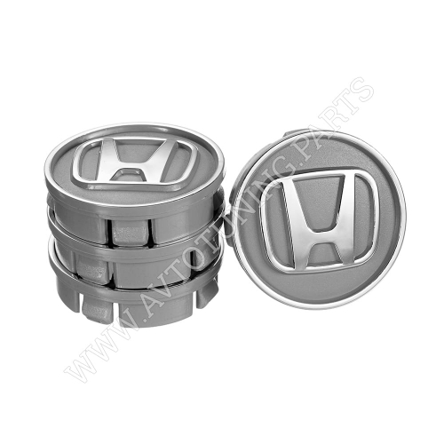 Заглушка колесного диска Honda 60x55 серый ABS пластик (4шт.) (50032)