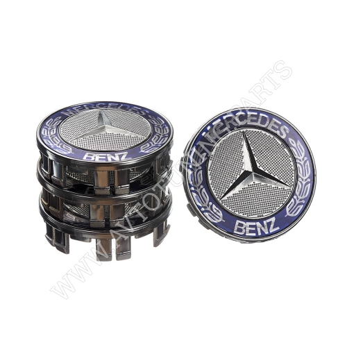 Заглушка колісного диска Mercedes 75x70 сірий ABS пластик (4шт.) (50034)