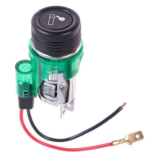 Прикуриватель с подсветкой  в планку 24V GREEN (10020 24V GREEN)