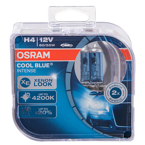 Автолампа OSRAM Cool Blue Intense +20% H4 12V 60-55W P43t (64193CBI-HCB BOX)