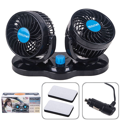 Вентилятор VitOl HX-T303-1 4" 12V 6.5W двойной две скорости (HX-T303-1)