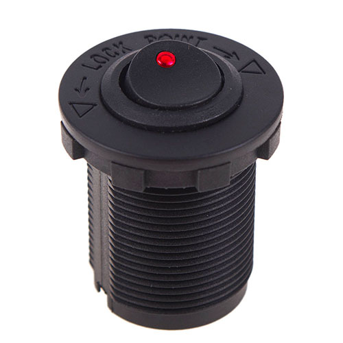 Кнопка врізна в планку 12V 20A RED (10243 12V 20A RED)