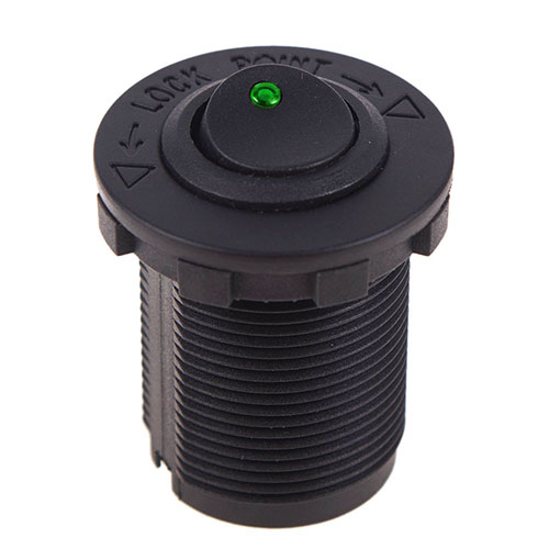 Кнопка врізна в планку 12V 20A GREEN (10245 12V 20A GREEN)