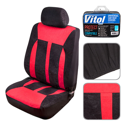 Набор чехлов VSC-38261V-11 BK/RD Velur полн компл 11 ед (VSC-38261V-11 BK/RD)
