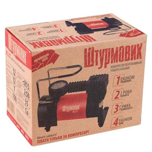 Компрессор "Штурмовик" AC-27 100psi/12Amp/35л/прикуриватель (AC-27)