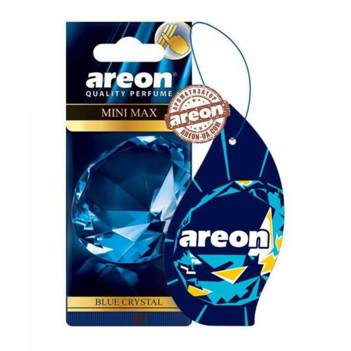 Освежитель воздуха AREON сухой листик "MINI MAX " BLUE CRYSTAL/Голубой кристал (AMM04)