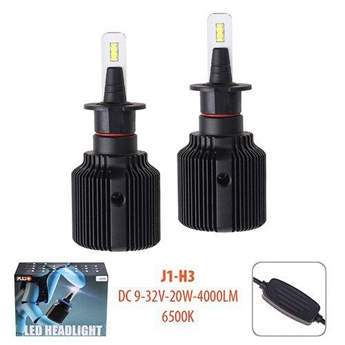 Лампы PULSO J1/H3/LED-chips CSP/9-32v2*20w/4000Lm/6500K (J1-H3)