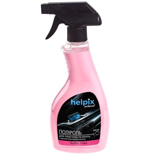 Полироль для пластика и винила HELPIX Professional 500мл тригер (БАБЛ ГАМ) ((12/624))