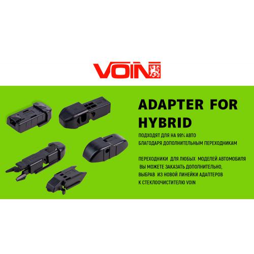 Щетки стеклоочистителя гибридные VOIN 15"-380мм (TPX6M-15") HIBRID (VH-15380)