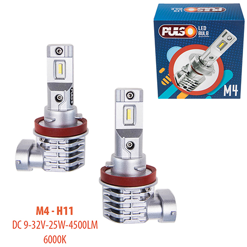 Лампы PULSO M4/H11/LED-chips CREE/9-32v/2x25w/4500Lm/6000K (M4-H11)
