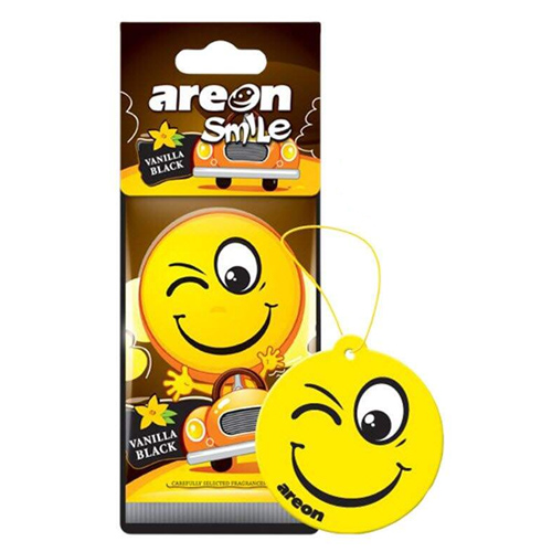 Освіжувач повітря AREON сухий лист Smile Dry Vanilla Black (ASD22)