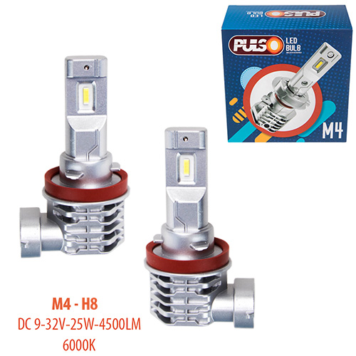 Лампы PULSO M4/H8/LED-chips CREE/9-32v/2x25w/4500Lm/6000K (M4-H8)