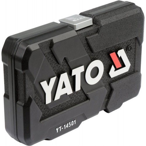 Набор головок и насадок квадрат: 1/4" 56пр. YATO YT-14501