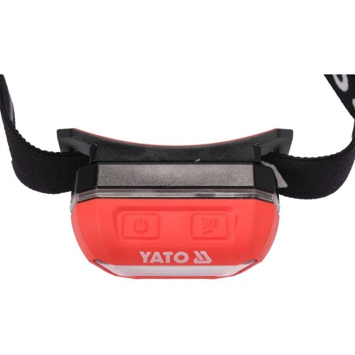 Фонарь налобный аккумуляторный YATO; 3,7В 1500 мАч, 160Lm, USB YT-08490