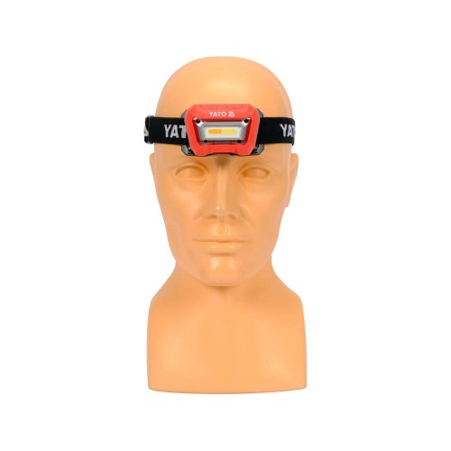 Фонарь налобный аккумуляторный YATO; 3,7В 1500 мАч, 160Lm, USB YT-08490