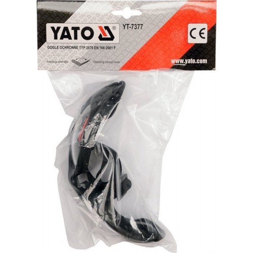 Очки защитные закрытого типа на резинке, прозрачные YATO YT-7377