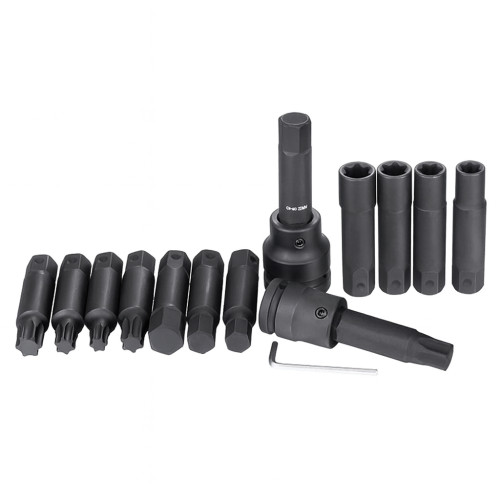 Набор ударных головок с битами 3/4" и 1", 16 предметов ShiningBerg 101853