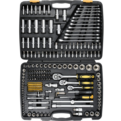 Набор инструментов комбинированный 1/4",3/8", 1/2" VOREL: 216 пр.