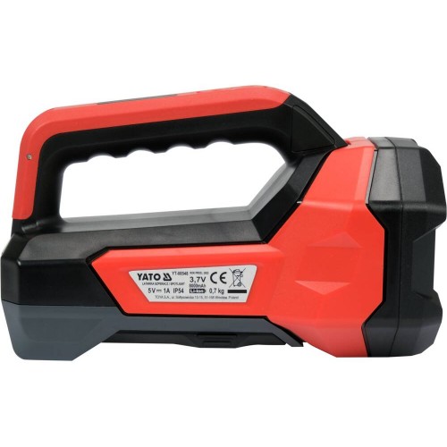 Фонарь светодиодный 2в1 аккумуляторный 8 АЧас YATO Li-Ion 3.7В, 600/1000Lm, USB Type-C YT-08548