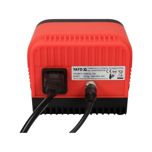 Паяльная станция сетевая 110-230 V YATO; Р= 75 Вт, t°= 90-480°С, жало тип T12, LCD табло [YT-82462]