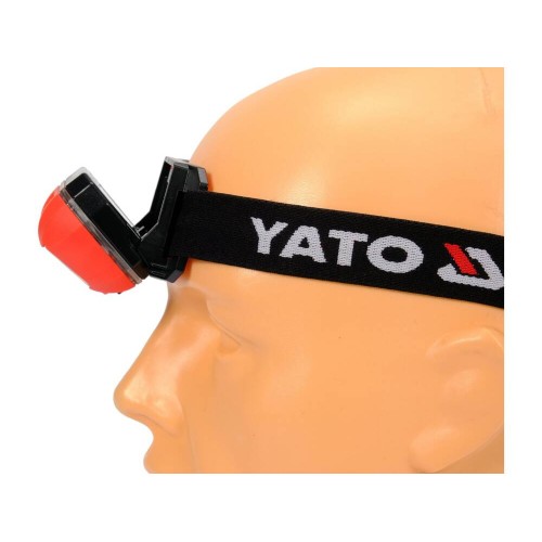 Фонарь налобный аккумуляторный YATO; 3,7В 1500 мАч, 160Lm, USB YT-08490
