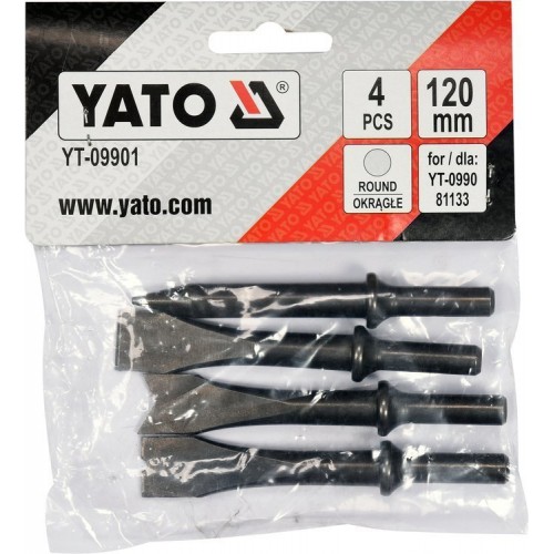 Набор зубил для пневмомолотка 4 ед YATO YT-09901