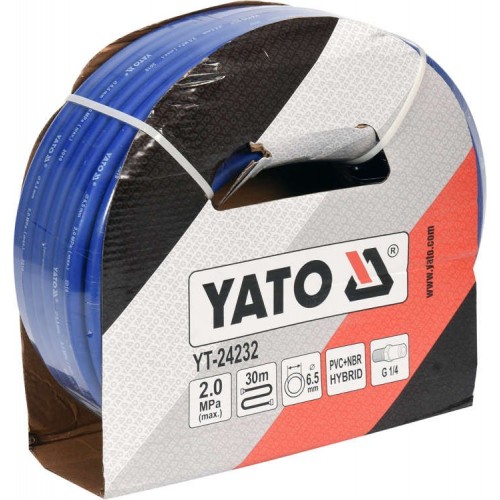 Гибридный шланг для сжатого воздуха 30 метров, Ø-6,5 мм (20BAR) YATO YT-24232