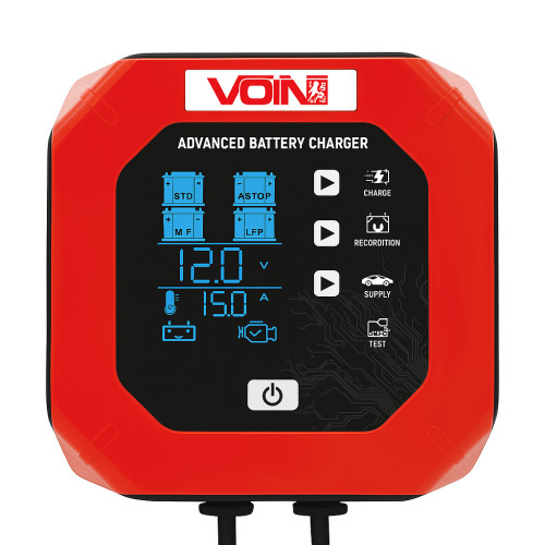 Зарядное устройство импульсное VOIN VL-215 12&24V /15A /3-200AHR /LCD/ VL-215