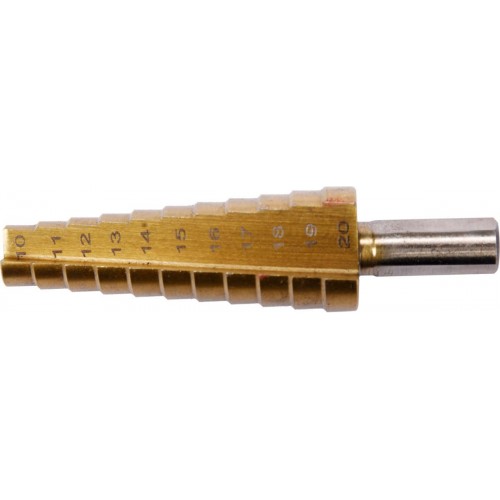 Сверло по металлу ступенчатое HSS 4241 10-20 мм YATO YT-44745