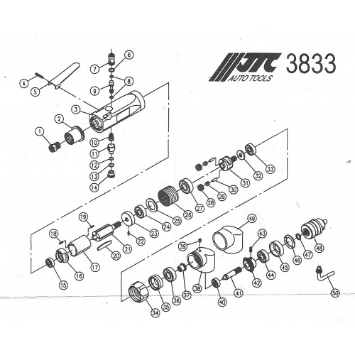 Лопасть ротора для пневмодрели угловой 3833 JTC 3833-20 JTC