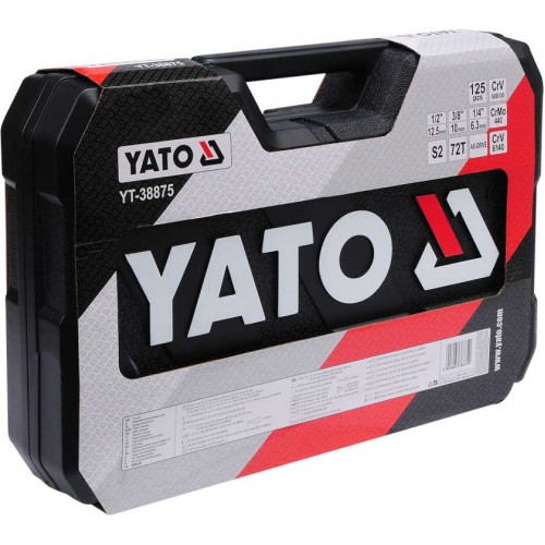 Набор инструментов 1/4", 3/8", 1/2", 126 предметов YATO YT-38875
