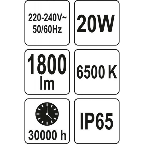 Светодиодный прожектор с ручкой SMD LED 10W  6500 К 900LM YATO YT-81822