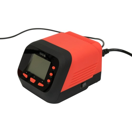 Паяльная станция сетевая 110-230 V YATO; Р= 75 Вт, t°= 90-480°С, жало тип T12, LCD табло [YT-82462]