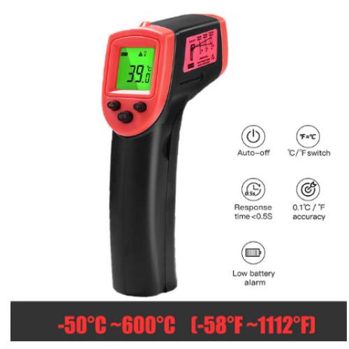 Цифровий термометр інфрачервоний 50-600 °C HW600