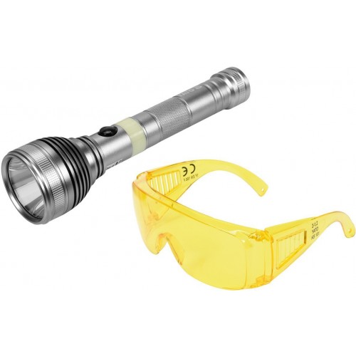 Набор для поиска утечек хладагента UV фонарь 3W LI-ION + очки YT-08588