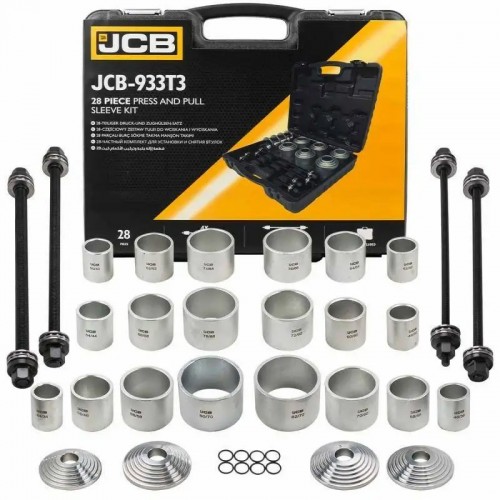 набор инструментов для замены сайлентблоков, втулок и подшипников JCB Tools 28 ед. JCB-933T3