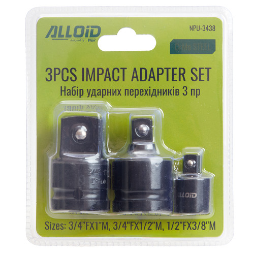 Набір ударних перехідників 3 пр. NPU-3438 Alloid