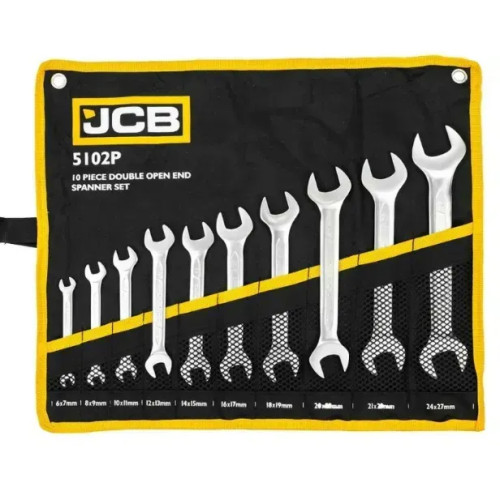 Набір рожкових ключів в чохлі 10 од. (6-27 мм) JCB Tools JCB-5102P