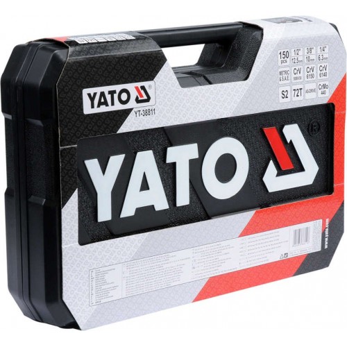 Набор инструмента 1/4", 1/2", 3/8". 150пр YATO YT-38811