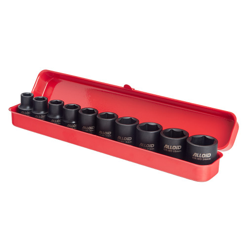 Набор ударных головок 1/2". 10 пр.10-24 мм. NUG-1024 Alloid