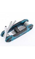 Набор ключей имбусовых Tamper-Torx с отверстием, складные, 8 шт, CrV Gross