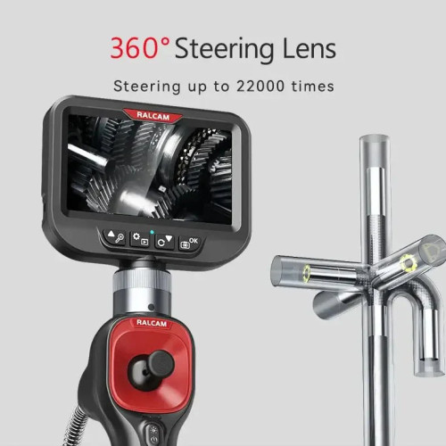 Индустриальный эндоскоп, экран 4,3" с камерой 360°, 6 мм RALCAM F606B