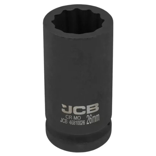 Головка торцевая ударная глубокая 3/4" 26 мм (12-гранная) JCB Tools JCB-46810026