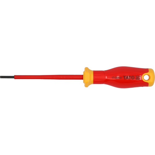 Отвертка шлицевая диэлектрическая YATO: SL3 x 100/188 мм